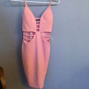 Pink mini dress